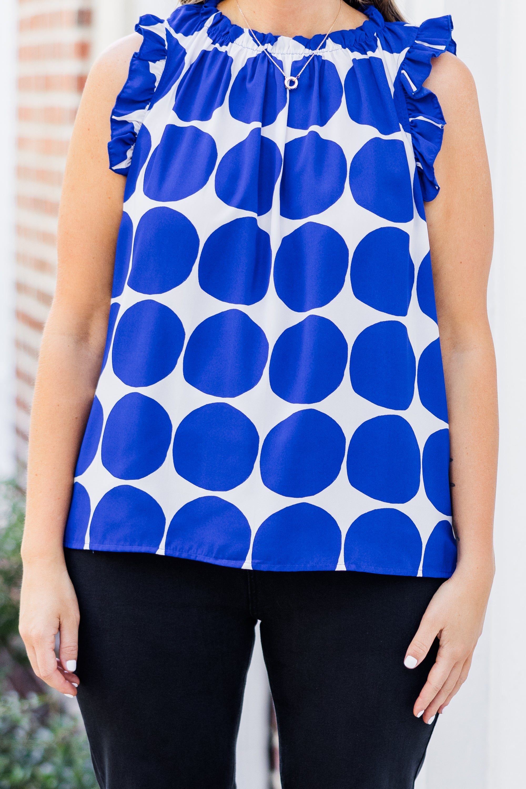 Calm Before The Score Top. Royal Blue