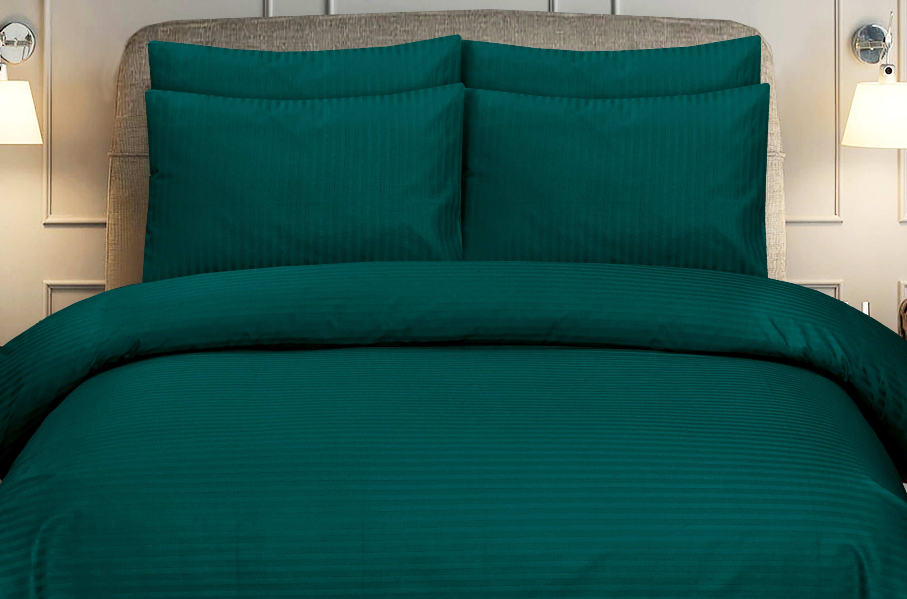 Zinc Stripe-Bed Sheet Set