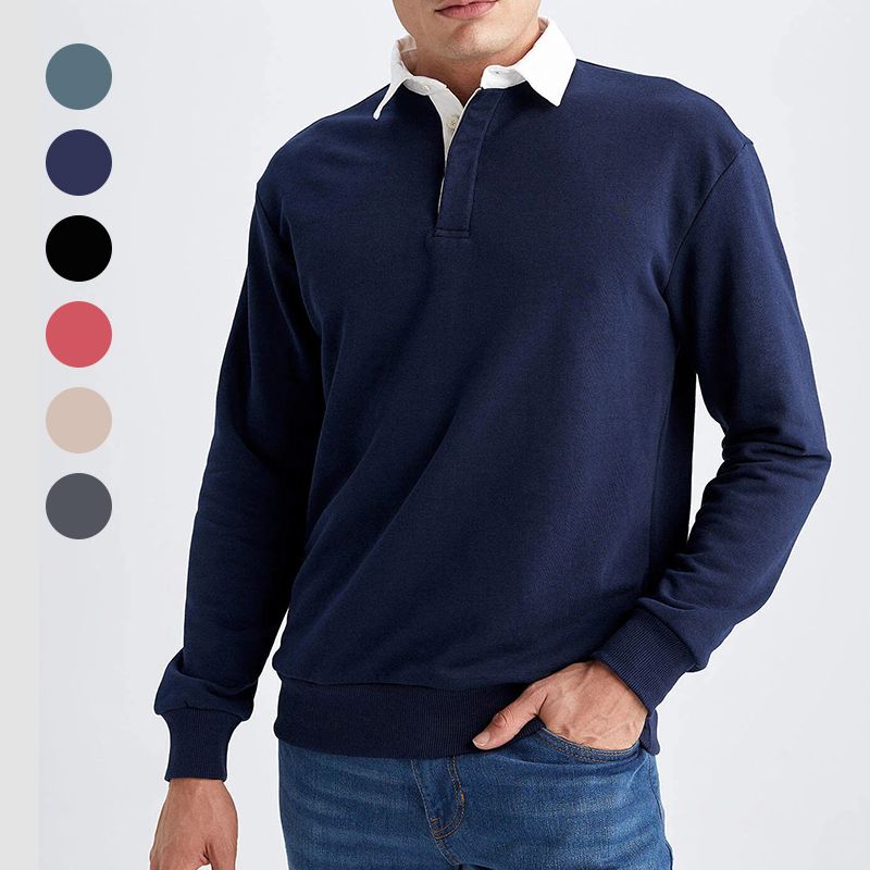 🔥Hot Sales - 49% OFF🎉Men's Casual Cotton Long Sleeve Lapel Sweatshirt