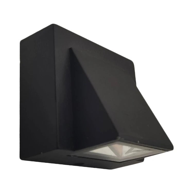 Modern Black LED Wall Light - Angular Design ( double head )