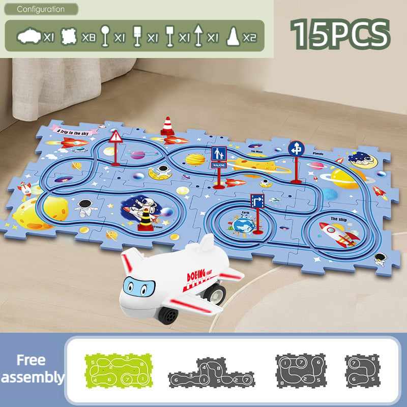 🎅Xmas Hot Sales - 49% OFF🔥Children's Educational Puzzle Track Car Play Set