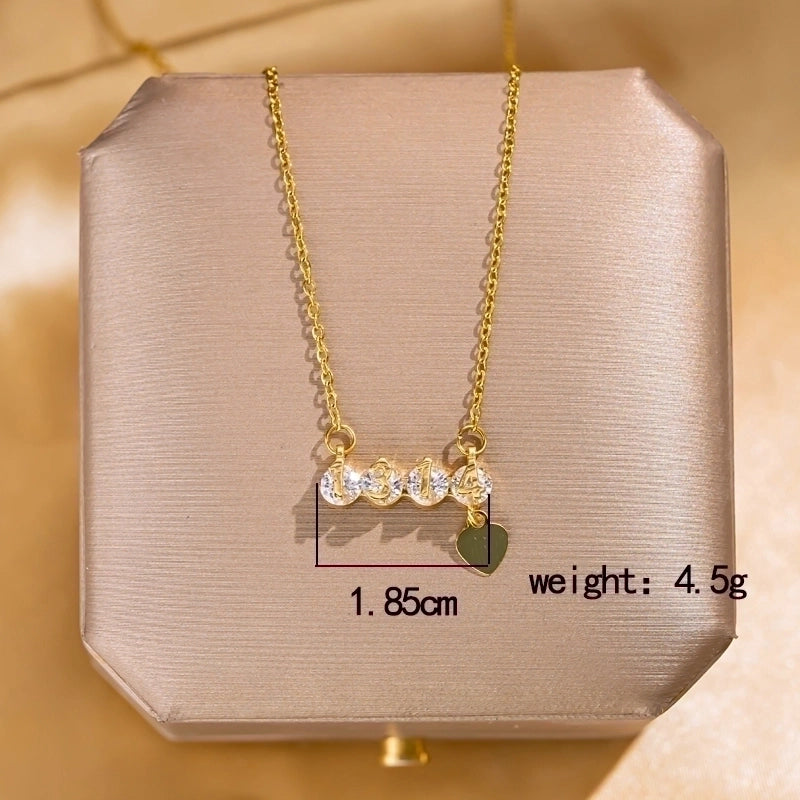 Elegant Lady Streetwear Geometric Flower Butterfly 304 Stainless Steel Acrylic Zircon 18K Gold Plated Inlay Pendant Necklace