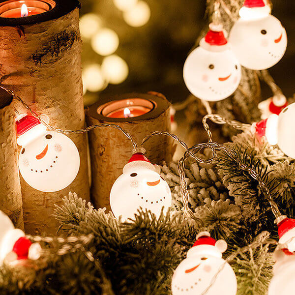 Christmas Santa Snowman String Light