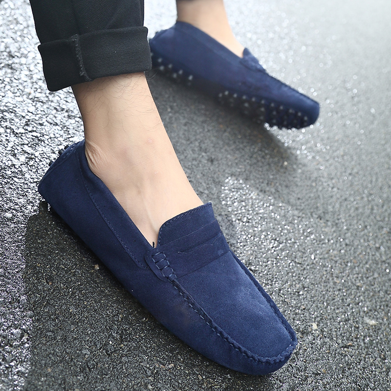 Cricsblue ugg Men Casual Shoes Fashion Men Shoes Handmade Suede Genuine Leather Mens Loafers Moccasins Slip on Men's Flats Grainy Driver Shoes