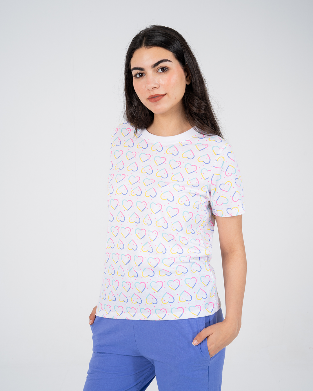 Short Sleeve Womens Pajama with Pants