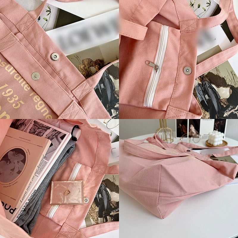 Women's Fashion Letter Canvas Shopping Bags