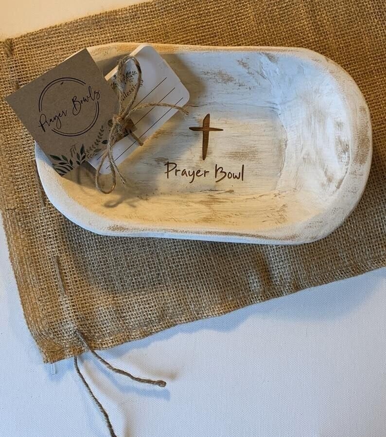 🔥Prayer Bowl Dough Bowl Cross religious gifts