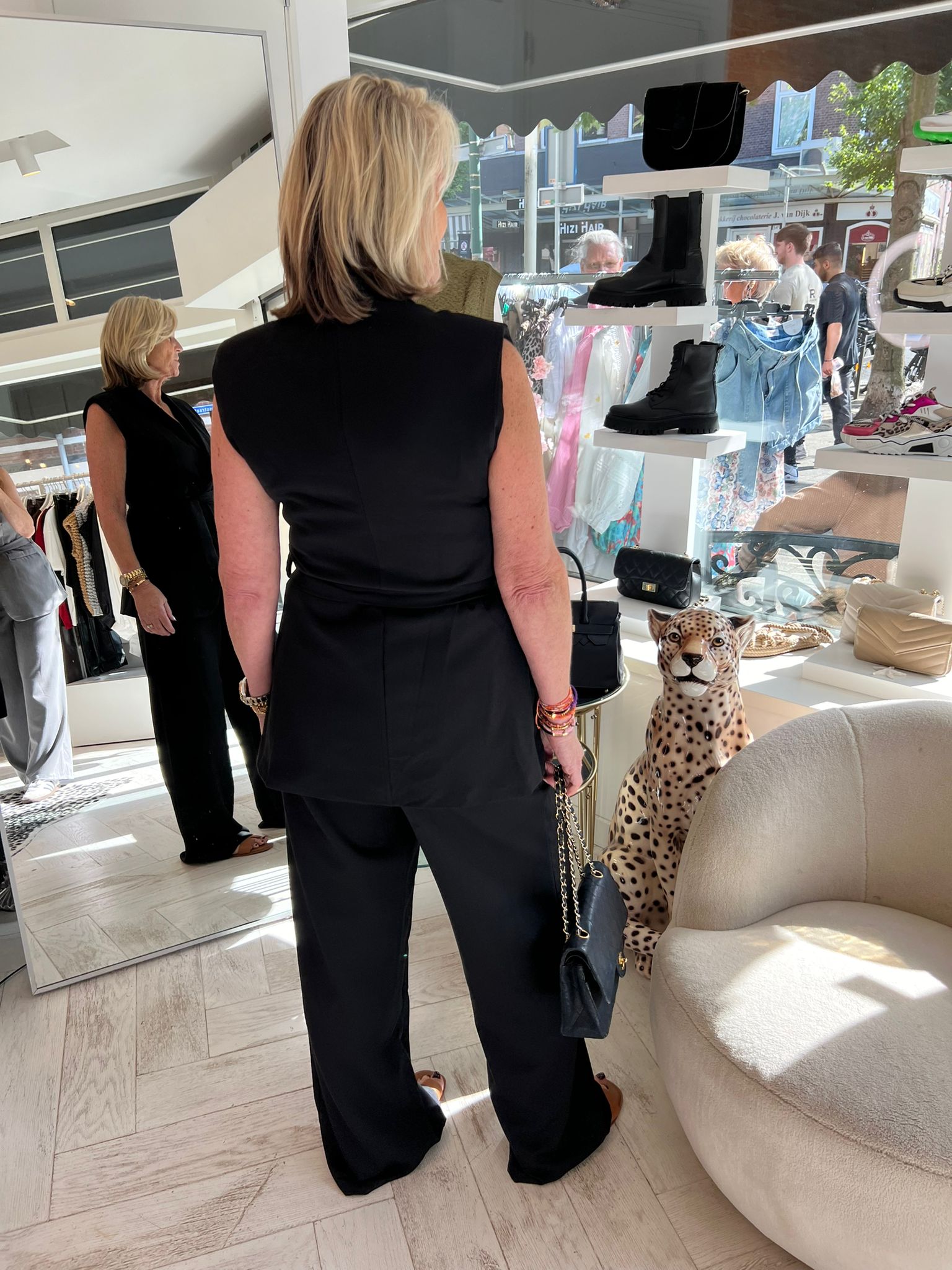 Kate two piece gilet set black