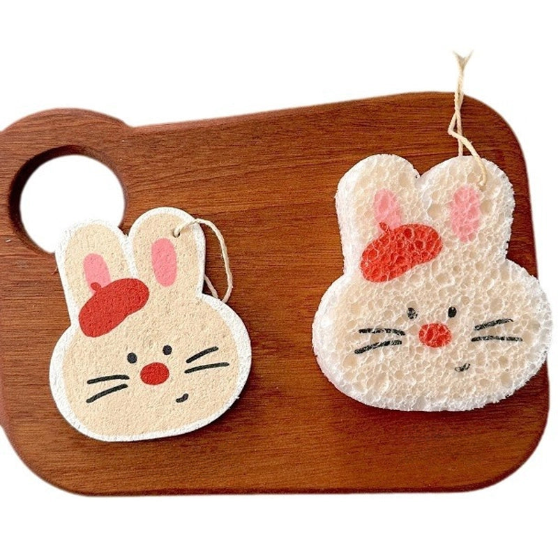 Chef Lele Cute Natural Wood Pulp Cotton Rag Wash Dishes And Wipe Wipe Artifact Decontamination Smear Cloth Kitchen Artifact