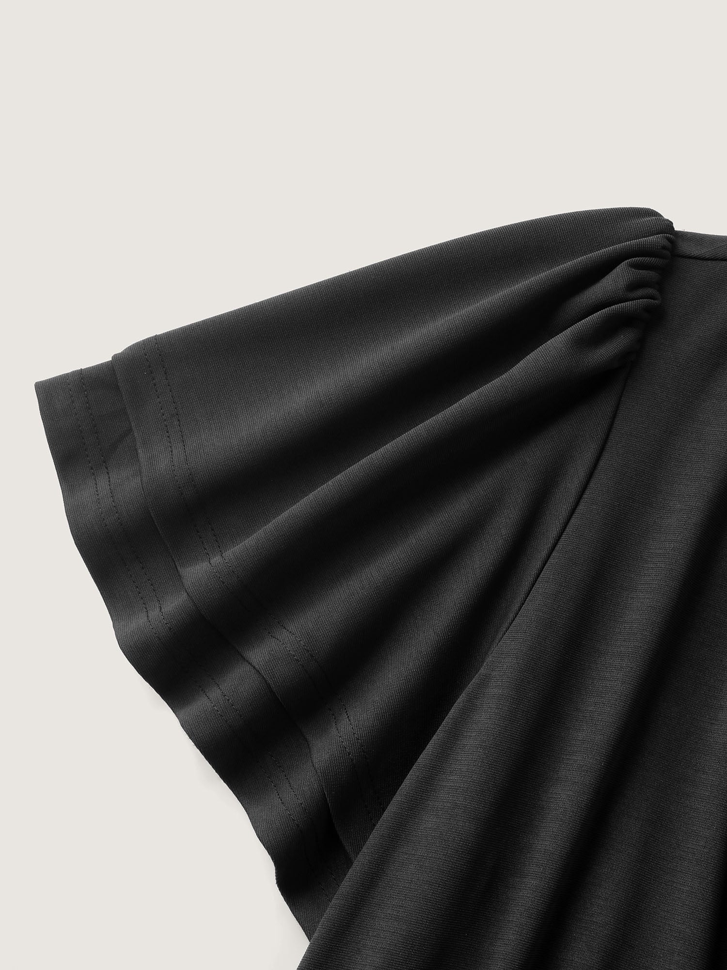 One-Shoulder Ruffled Belted Midi Dress