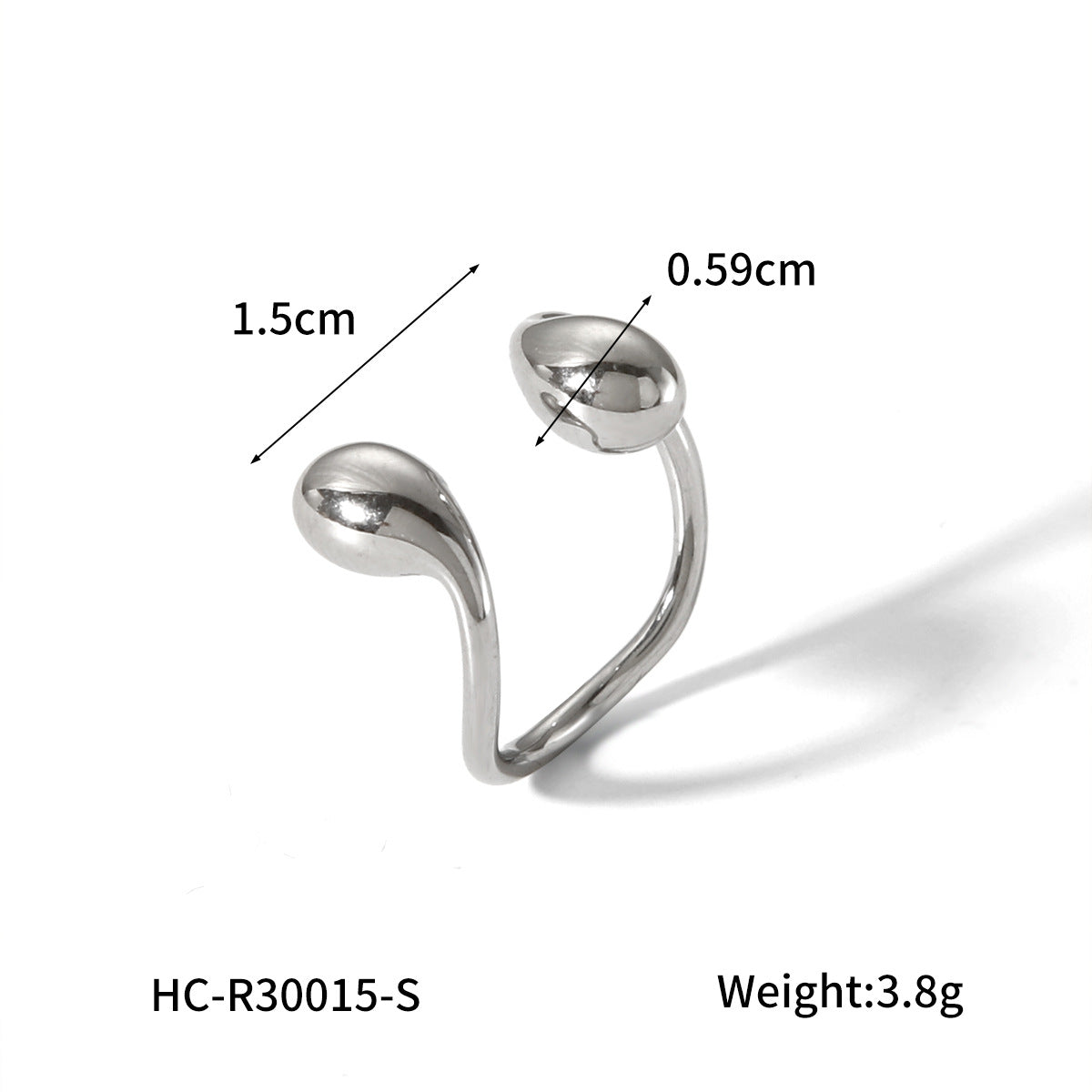 Ring Stripe Circle Geometric Stainless Steel Electroplating Rings
