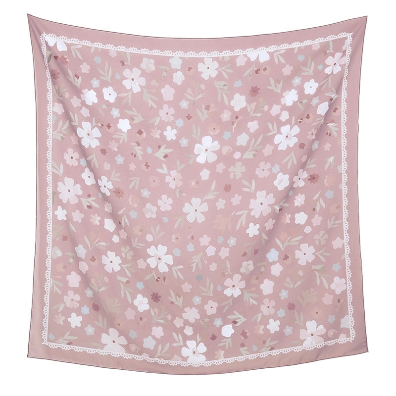Women's Sweet Flower Polyester Kerchief