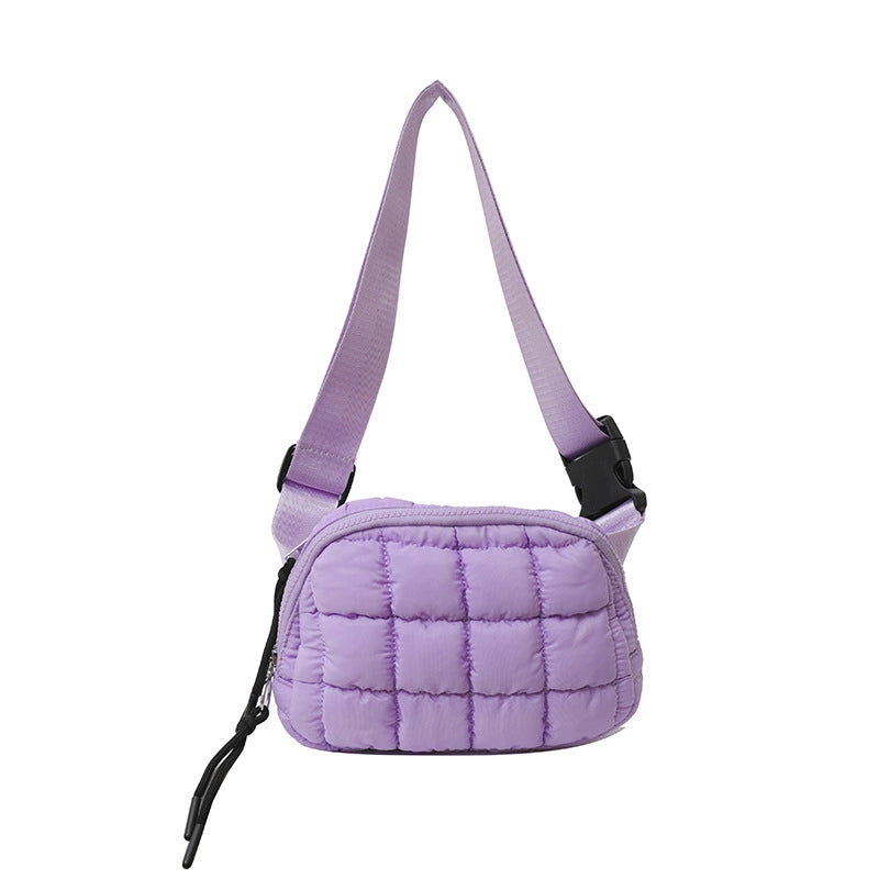Women's Small Pu Leather Solid Color Elegant Square Zipper Crossbody Bag