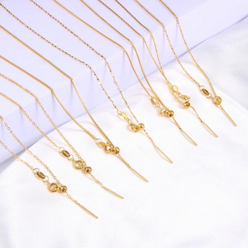 Fashion Solid Color Titanium Steel Plating Pendant Necklace 1 Piece