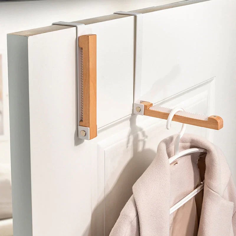 🔥🔥Foldable Wood Over The Door Hooks-🌟Buy 2 Get 1 Free🌟(Single For Just £6.66)