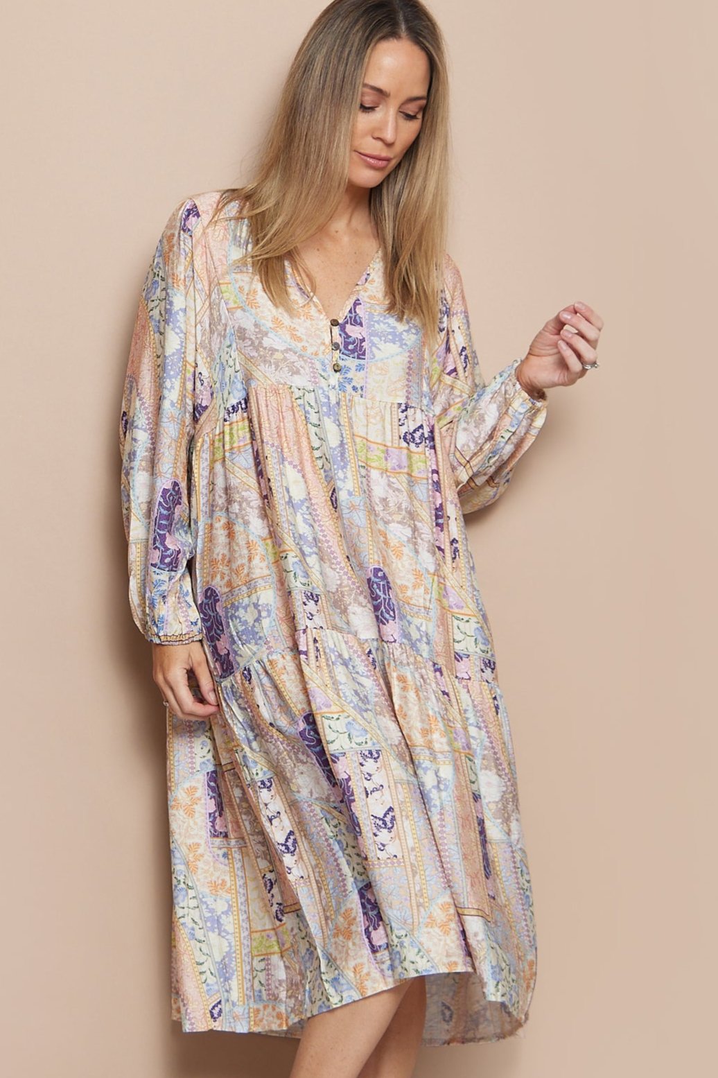 Carissa Dress - Dawn Floral Patchwork