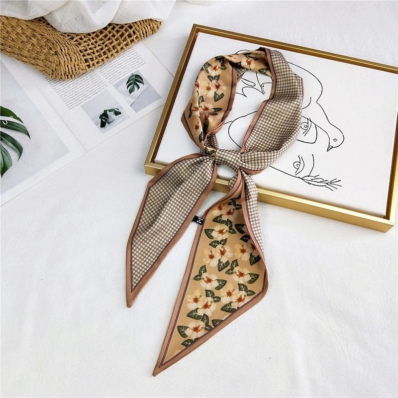Unisex Sweet Polka Dots Polyester Printing Silk Scarves