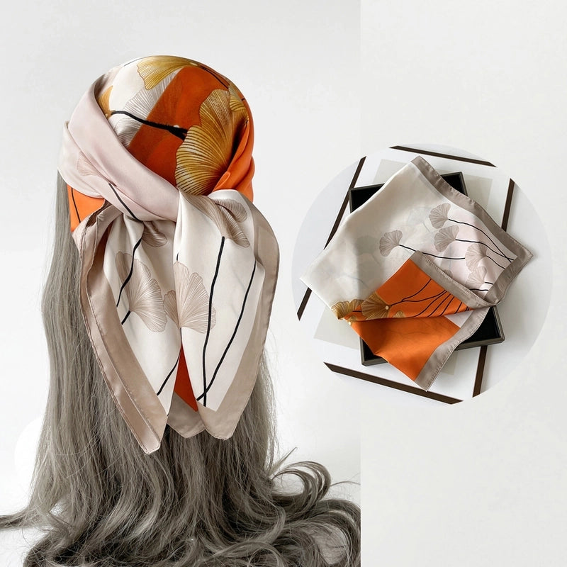 Women's Casual Flower Satin Printing Bandanas
