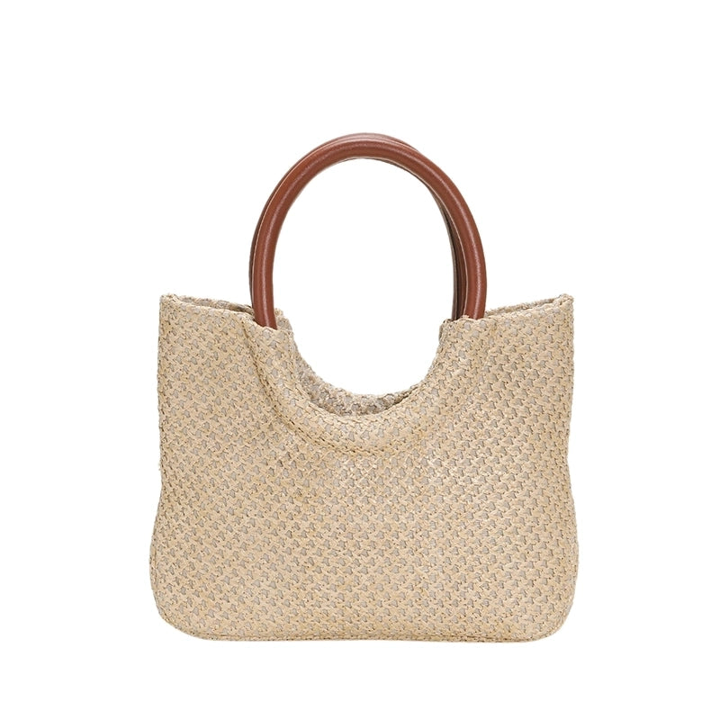 Women's All Seasons Straw Fashion Clutch Bag Tote Bag