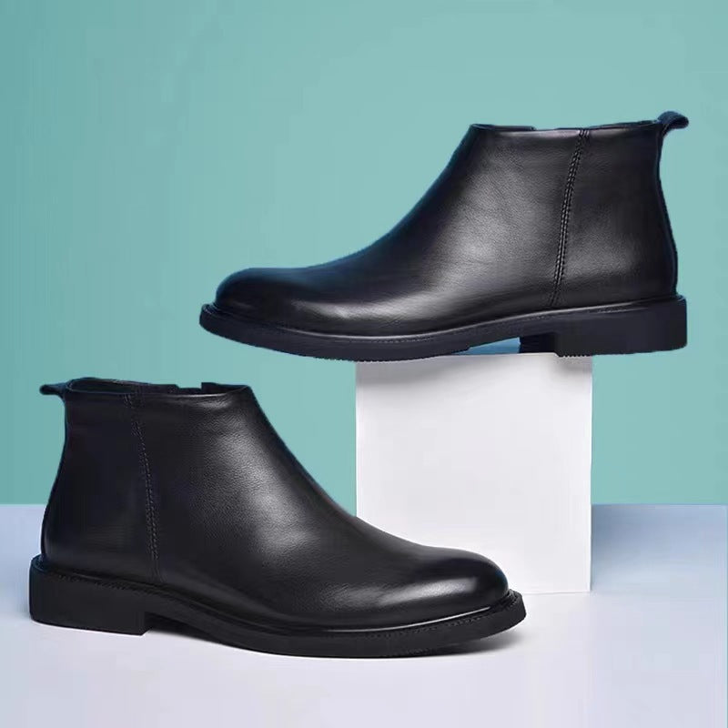 Men's Leather Chelsea Boots Versatile Casual Shoes
