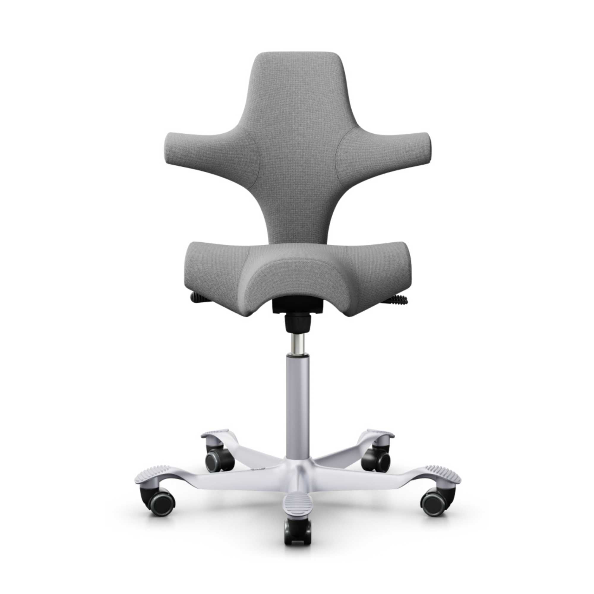 Capisco 8106 Ergonomic Chair. Grey/Silver
