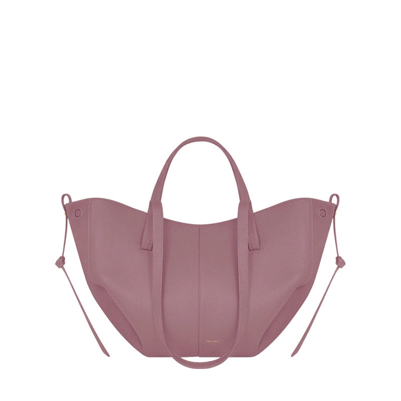 Women's Composite Cowhide Solid Color Elegant Basic Classic Style Square Open Shoulder Bag Tote Bag Crossbody Bag