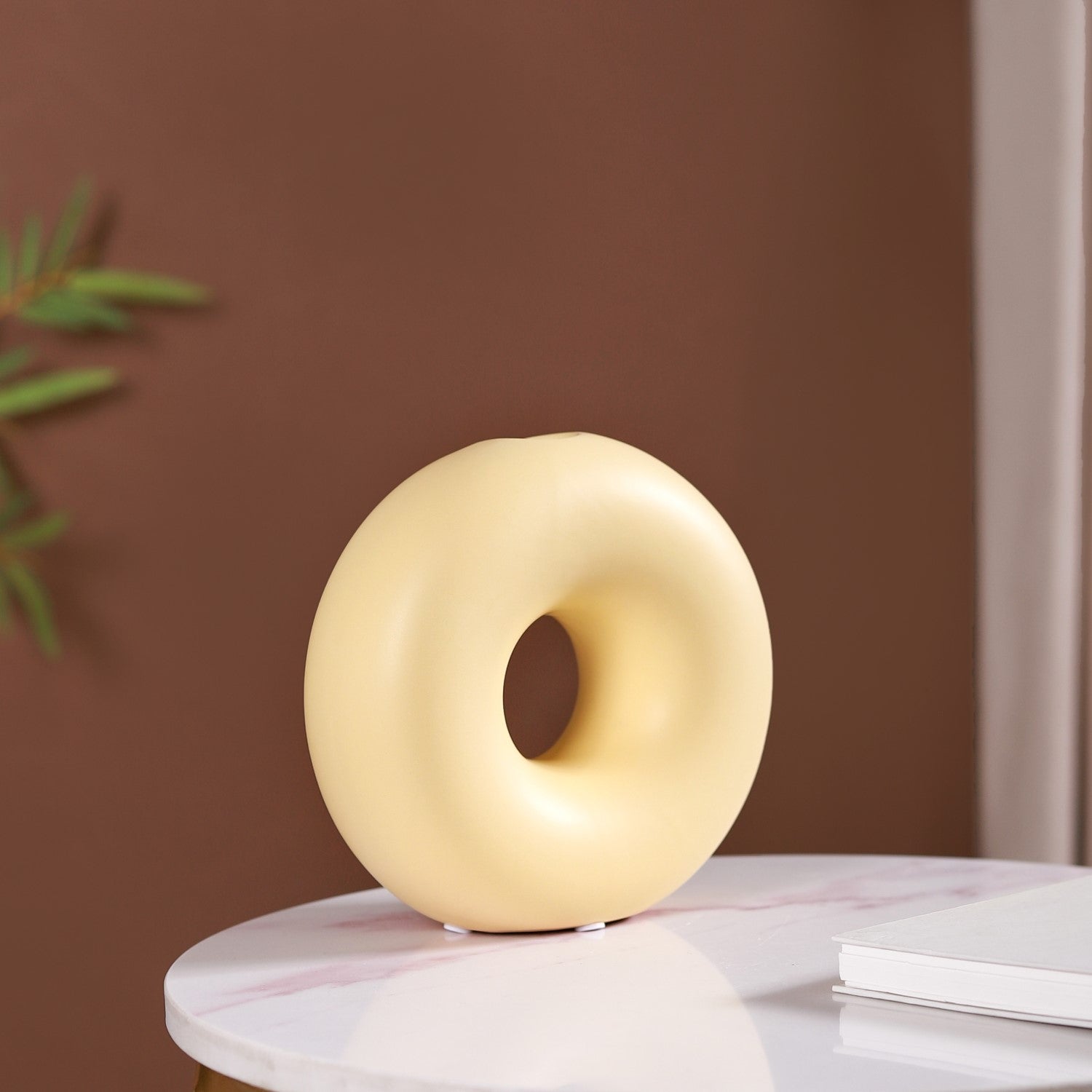 Donut Vase Pastel Yellow