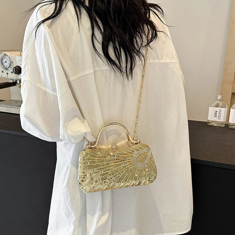 Women's Small PVC Animal Solid Color Elegant Square Lock Clasp Evening Bag
