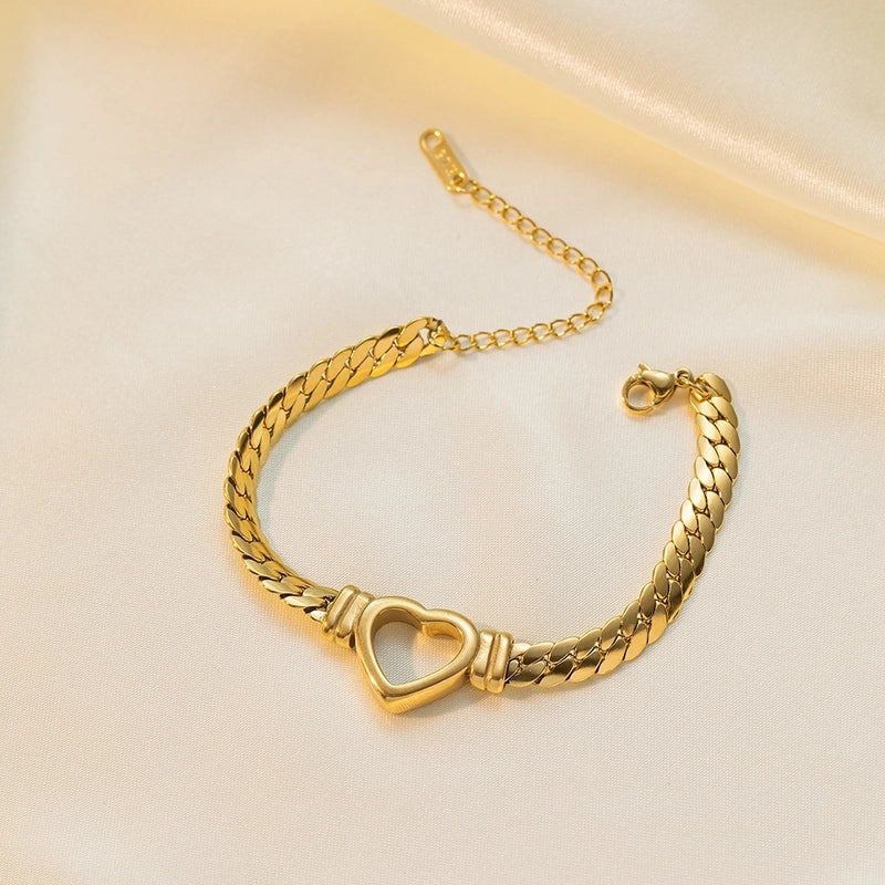 Hip-Hop Retro Solid Color Titanium Steel Plating Jewelry Set