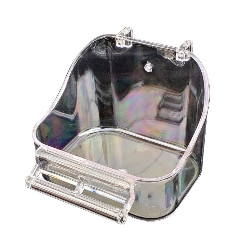Transparent Bird Food Tray Box