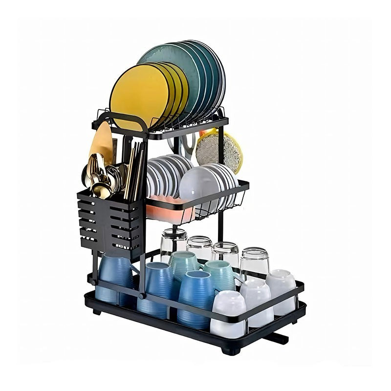 3-Tier Dish Drying Rack.Stainless Steel Dish Drying Rack for Kitchen