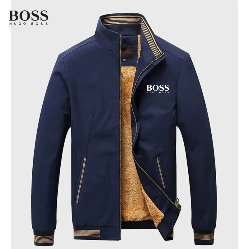 BOSS Zip Pocket Fleece Stand Collar Jacket