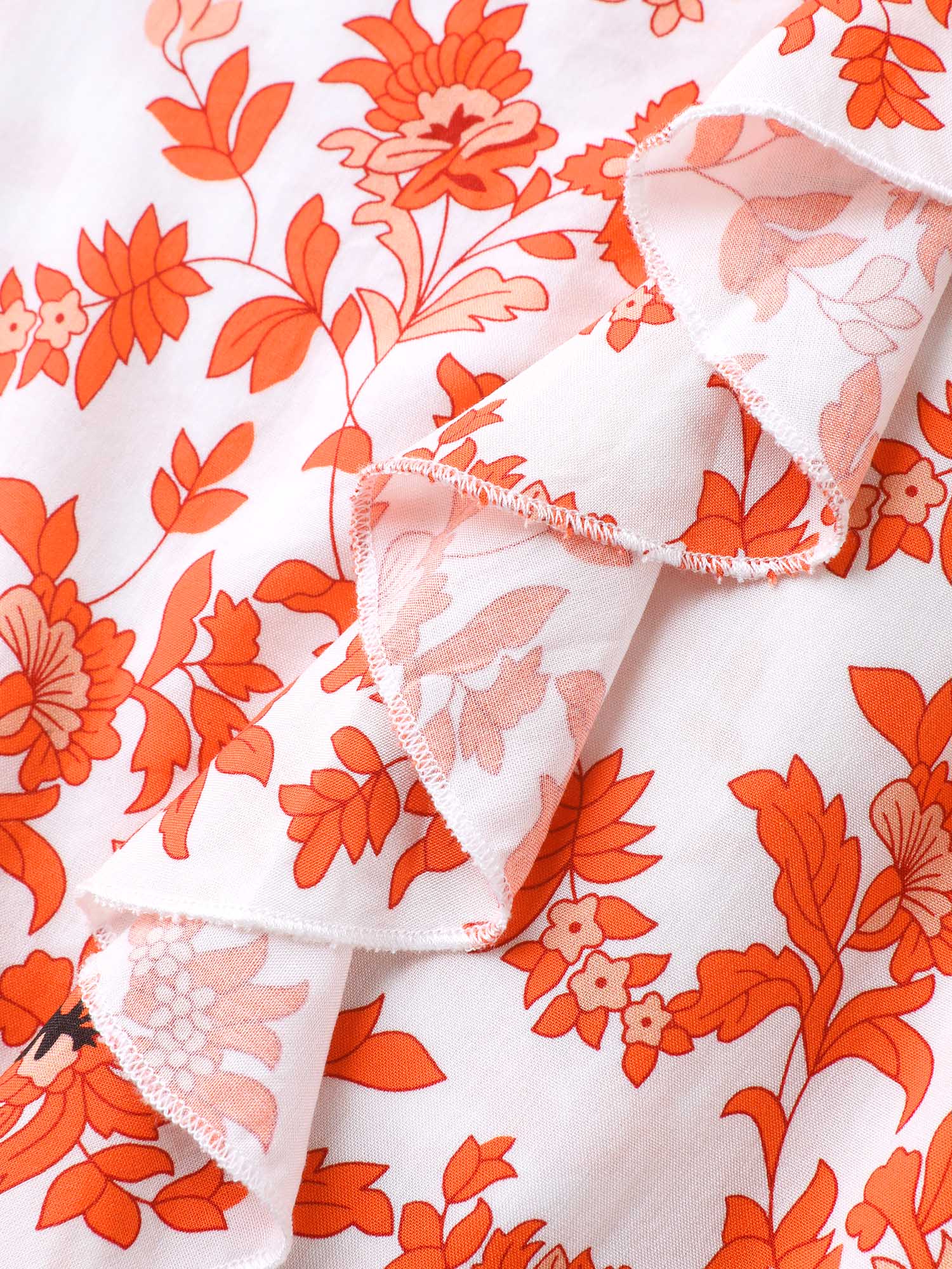 Sunkissed Florals Ruffled Trim Blouse
