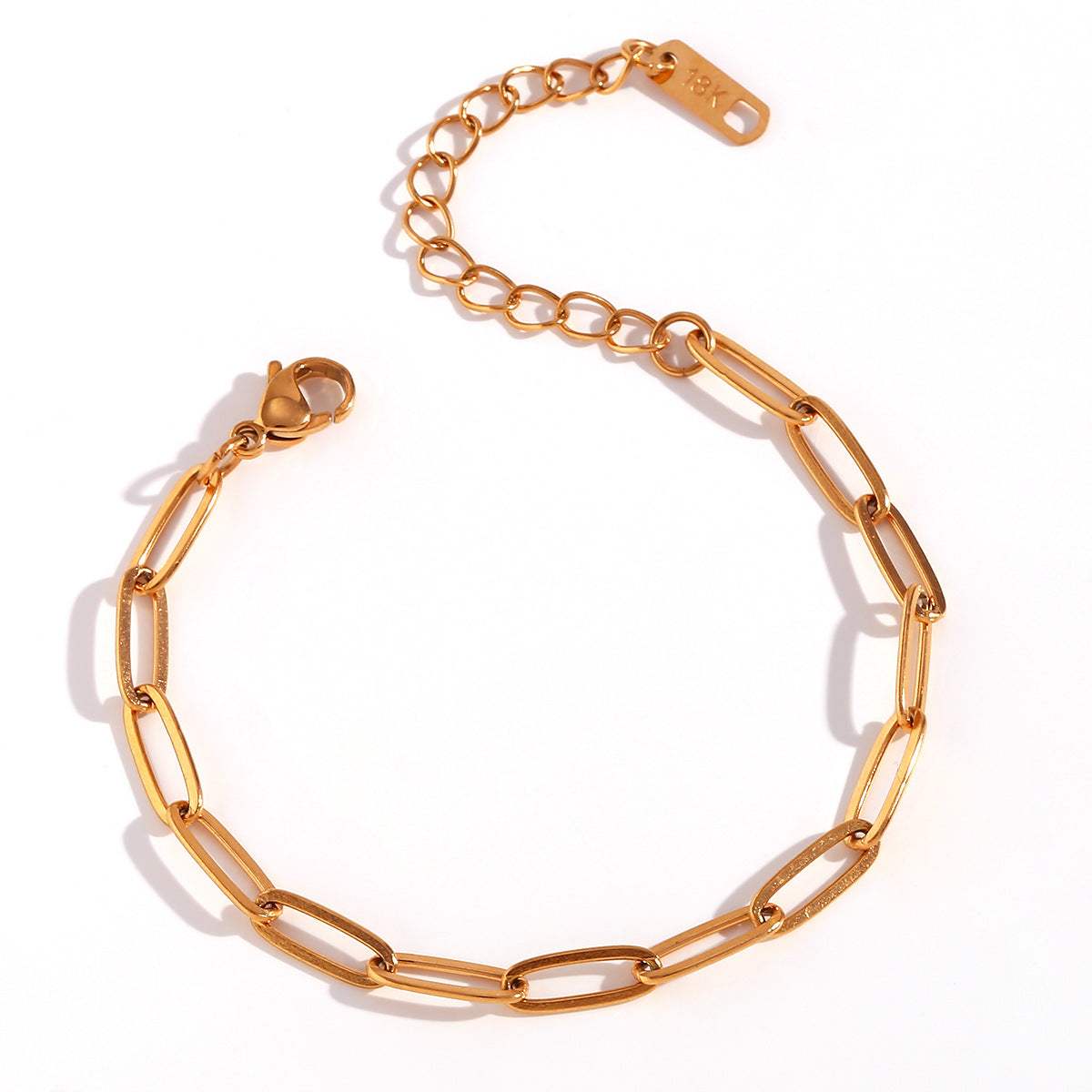 Minimalist Women Stripe Geometric Stainless Steel 18K Gold Plated Bracelets