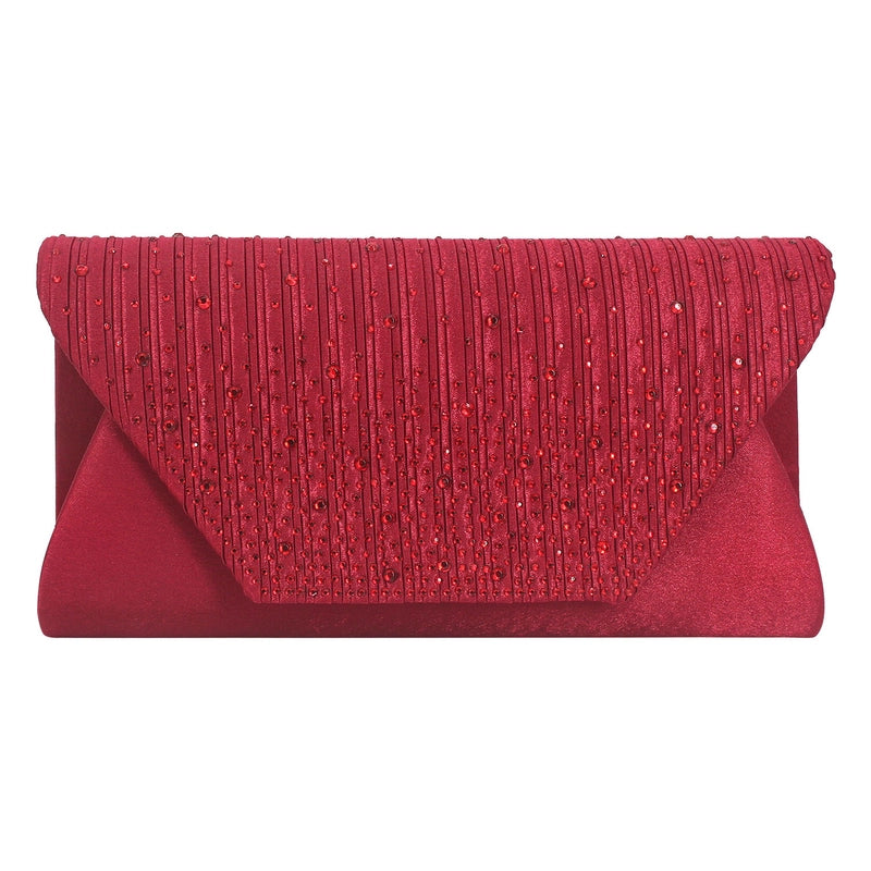White Wine Red Purple Polyester Solid Color Square Evening Bags