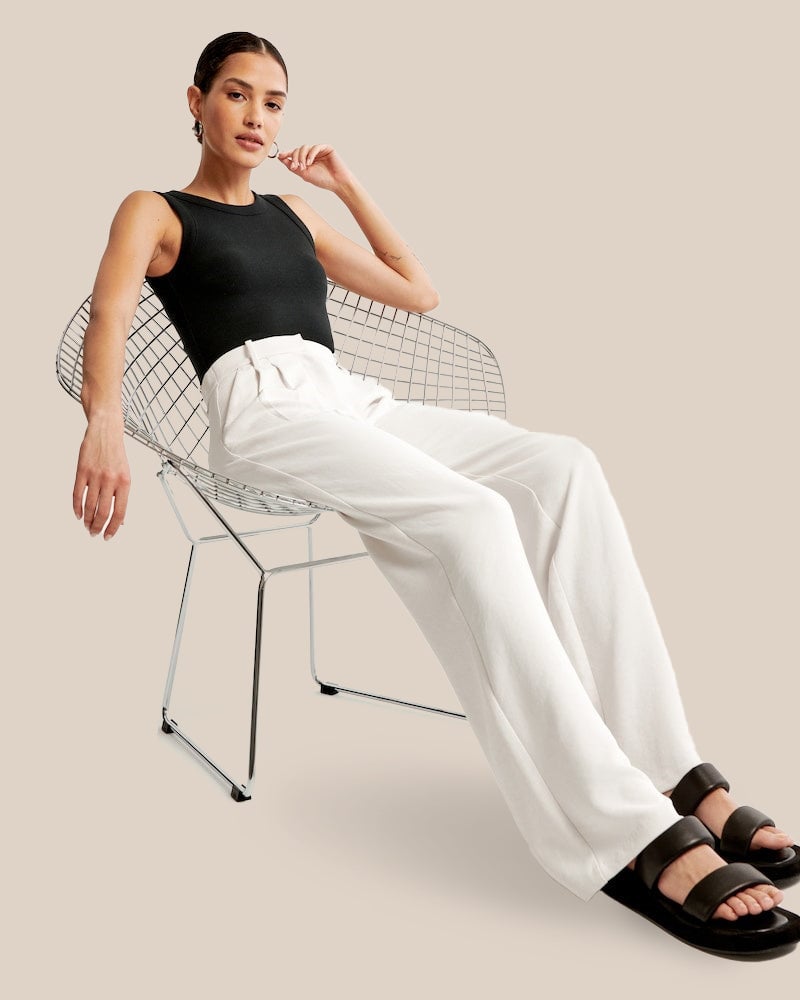 Icy Tailored Crepe Wide-Leg Pants