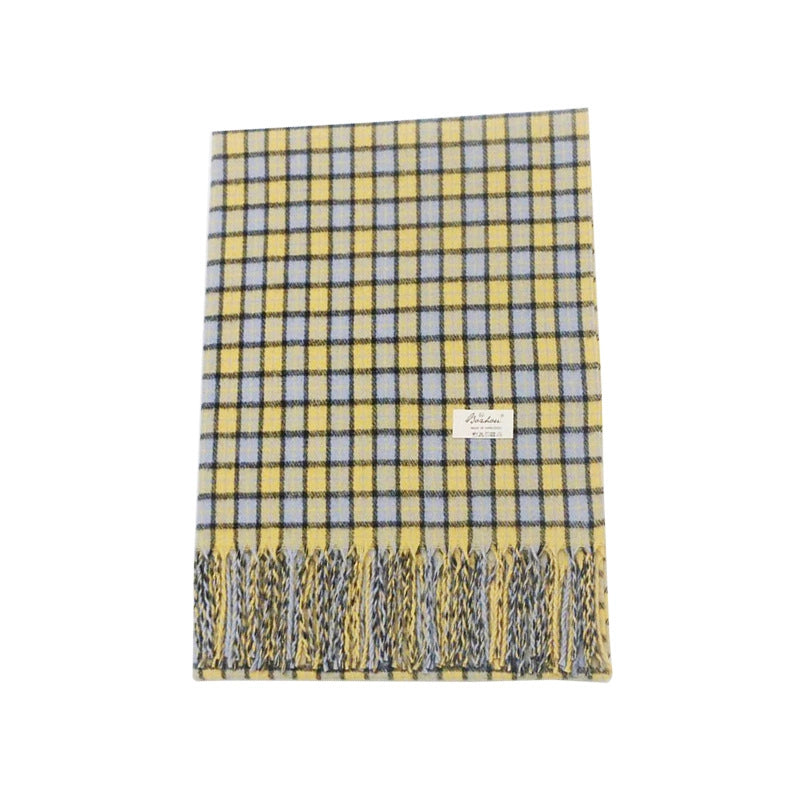 Fashion British Plaid Cashmere Scarf Autumn And Winter New Commuter Neck Scarf Warm Cold-proof Tassel Shawl