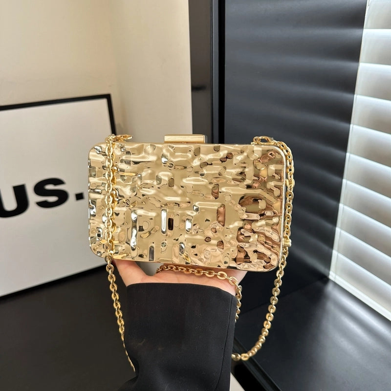 Metal Geometric Semicircle Square Evening Bags