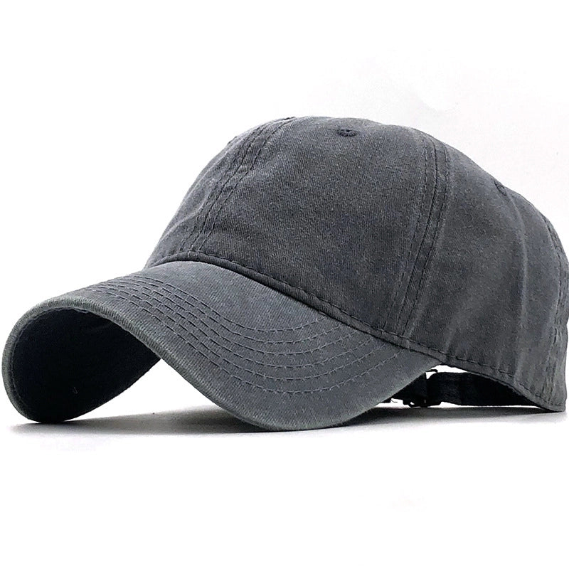 Korean Washed Cotton Distressed Baseball Hat