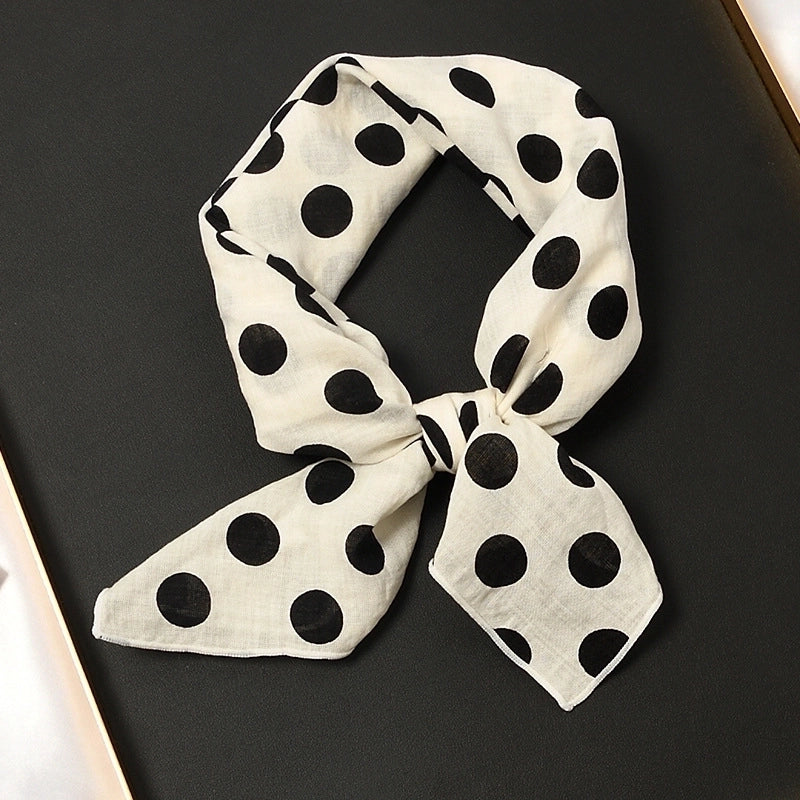 Women's Sweet Flower Cotton Silk Scarf