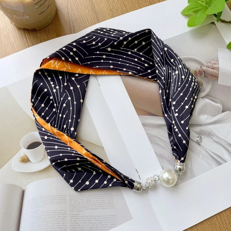 Women's Casual Color Block Imitated Silk Silk Scarf