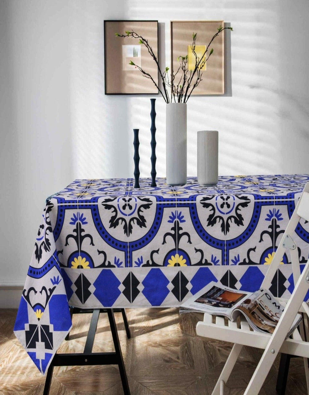 6 & 8 Seater Digital Printed Table Cover(4444)-TB28