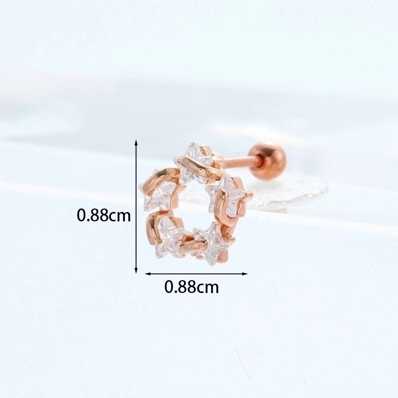 Ear Cartilage Rings & Studs Exaggerated Animal 316L Stainless Steel  Copper
