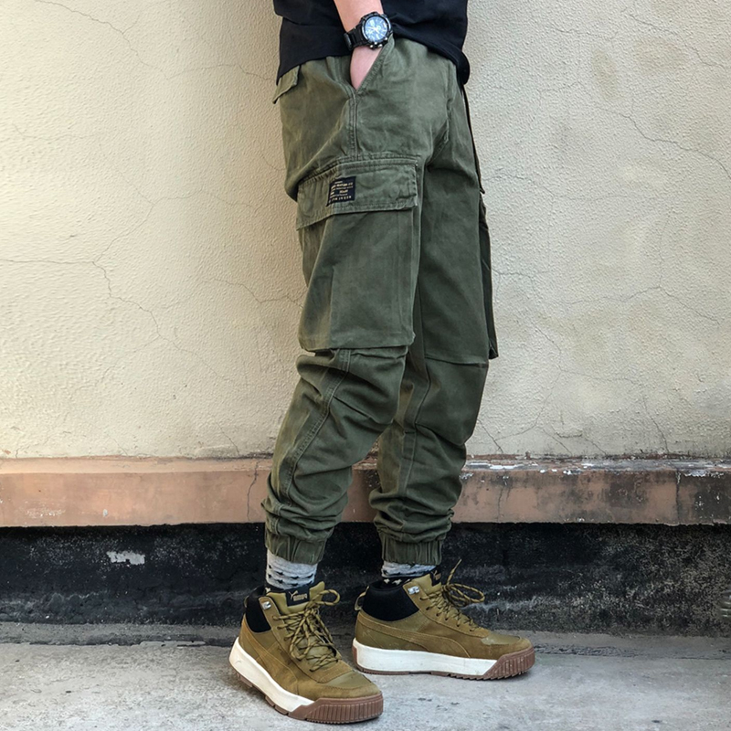 Vintage Camo Pants Washed Cargo Casual Pants