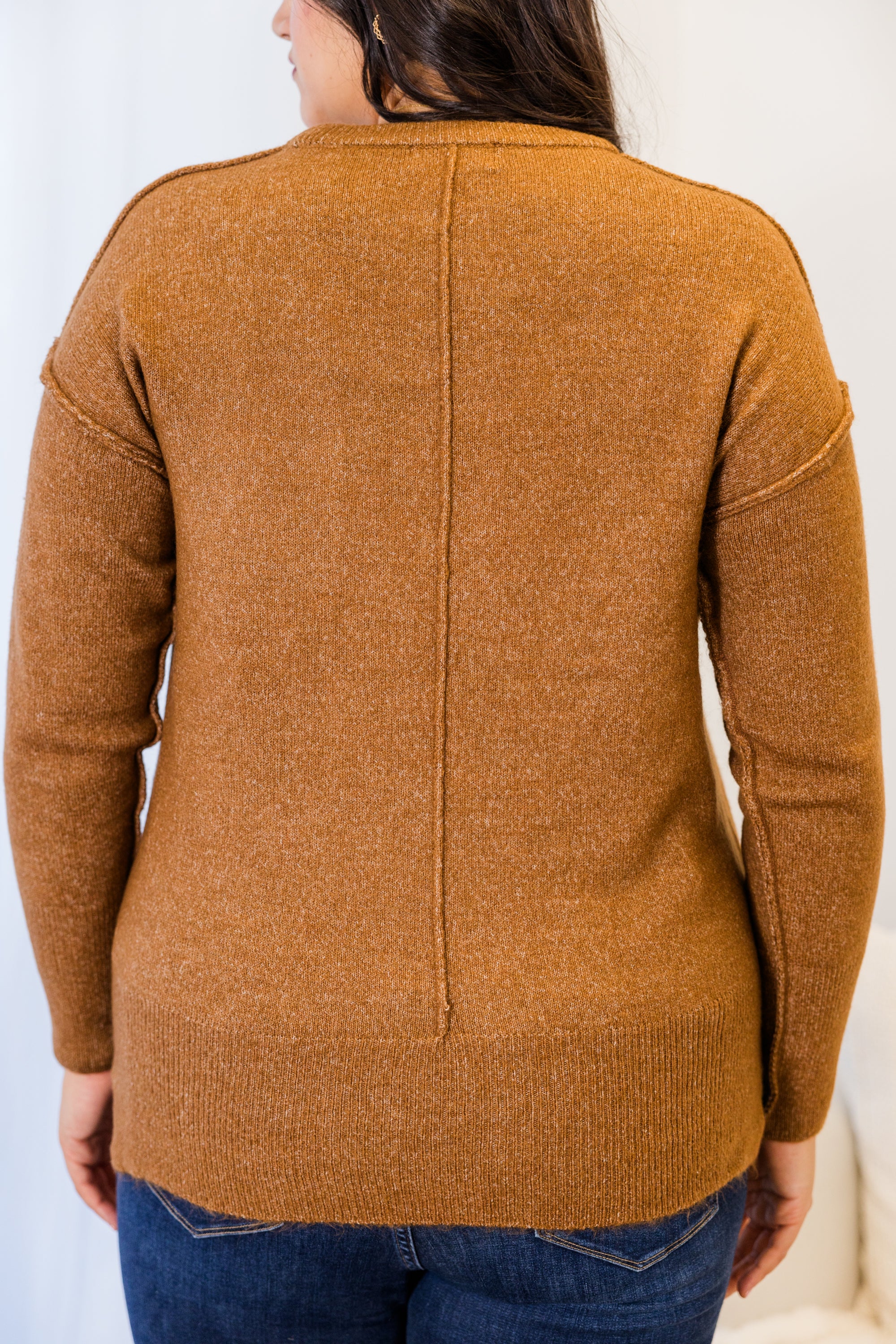 Unwind Your Mind Pullover. Heather Deep Camel