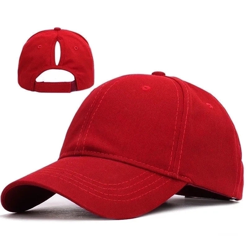 Women's Minimalist Solid Color Curved Eaves Baseball Cap