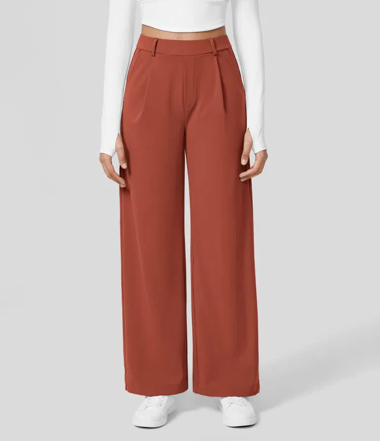 Quinn | High Waist Trousers with Side Pockets