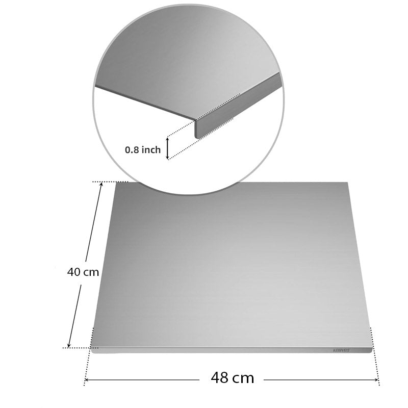 Stainless Steel Cutting Board With Lip Countertop