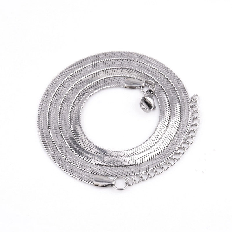Minimalist Solid Color Titanium Steel Plating Necklace
