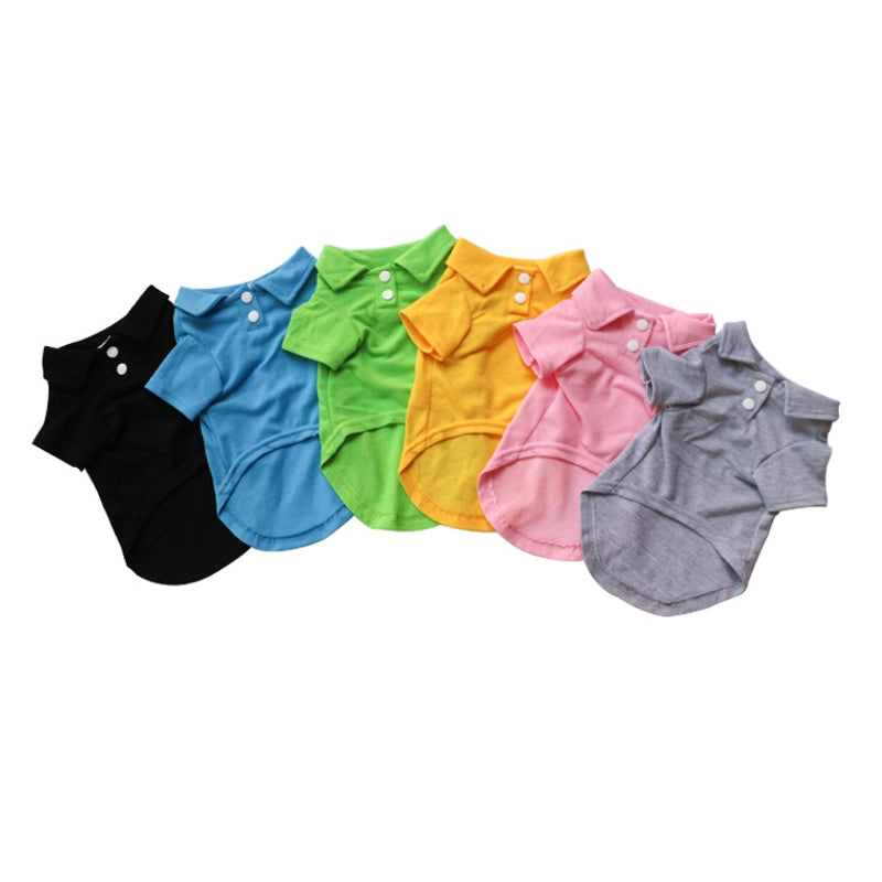 Minimalist Polyester Solid Color Pet Clothing